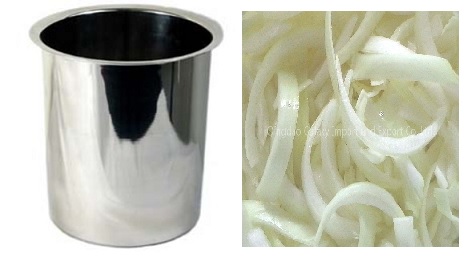 Image of Fresh Sliced Onions and Onion Can