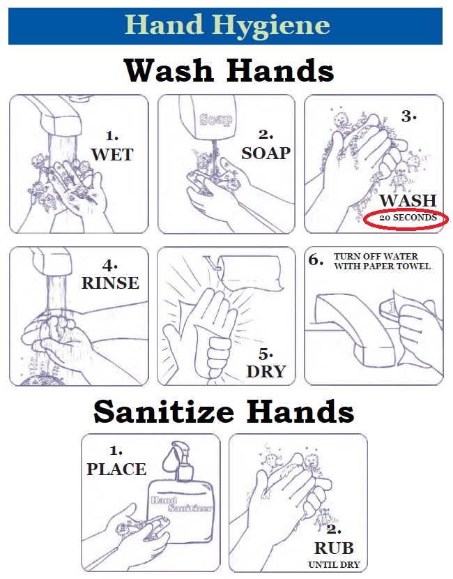 Wet, Soap, Rinse, Dry